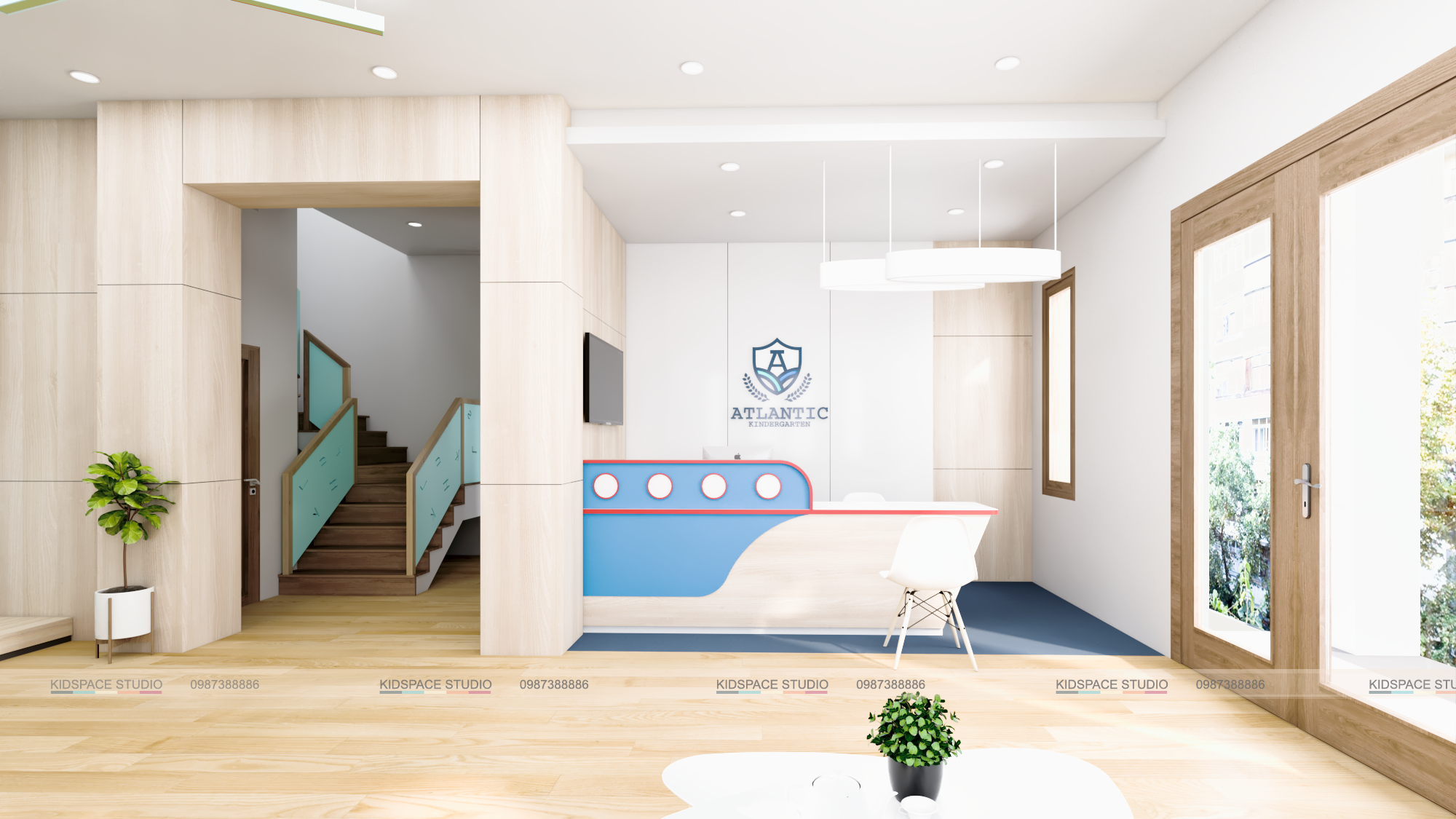 Thiết kế nội thất trường mầm non ATLANTIC