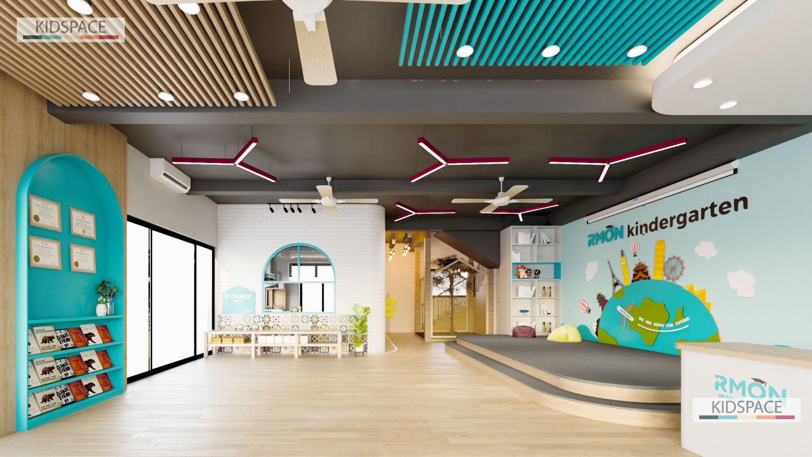 thiết kế nội thất trường mầm non sáng tạo