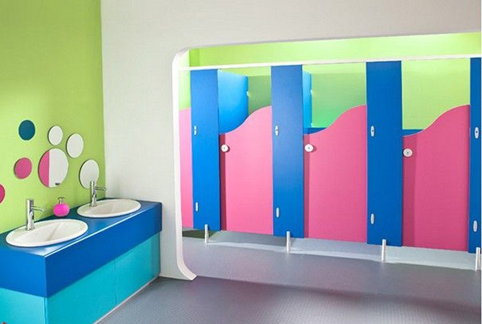 Thiết kế nhà vệ sinh trường mầm non cực kỳ chuẩn đẹp và hiện đại