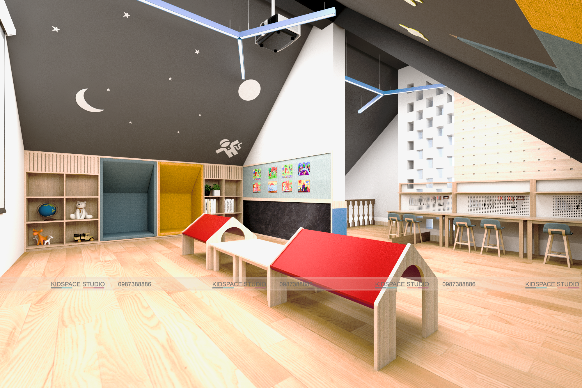 Thiết kế nội thất trường mầm non ATLANTIC