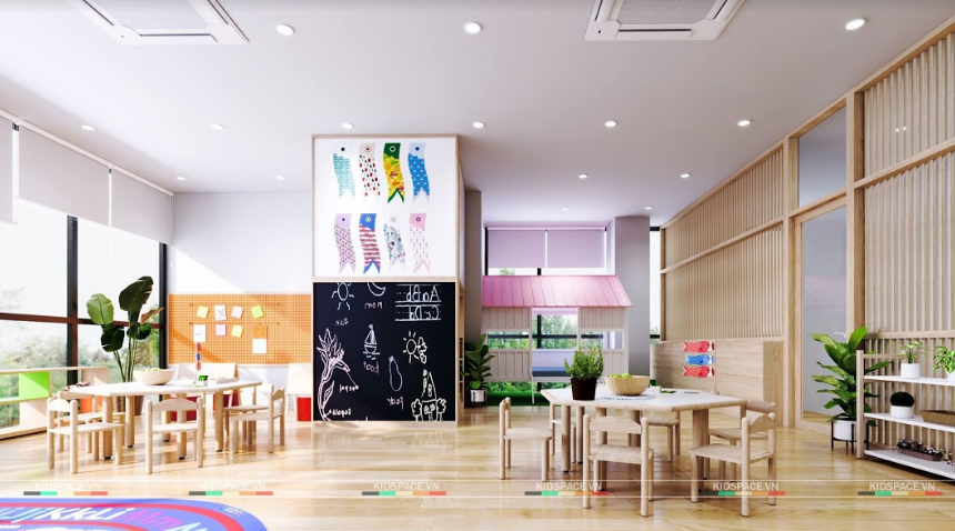 Kiến trúc trường mầm non cực kỳ bắt mắt. Nhận thiết kế kiến trúc mầm non