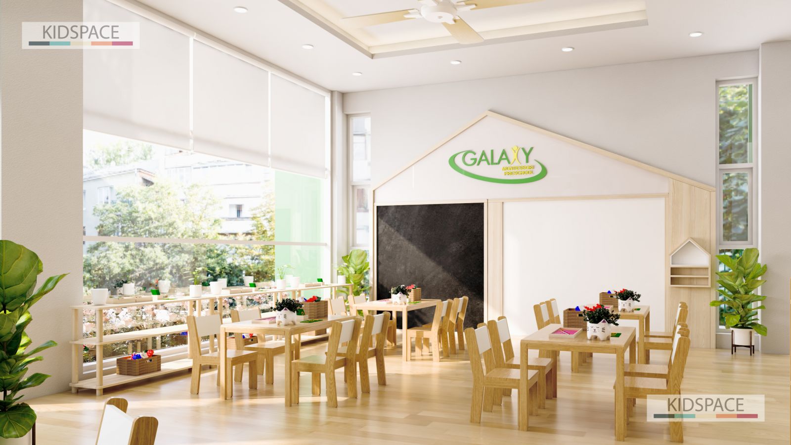 Kiến trúc trường mầm non cực kỳ bắt mắt. Nhận thiết kế kiến trúc mầm non