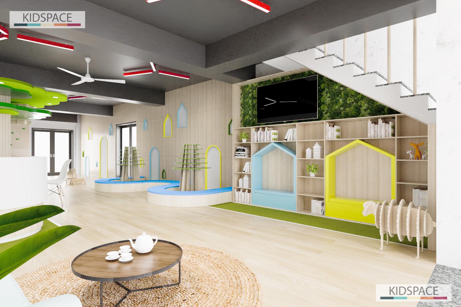 Thiết kế nội thất trường mầm non Hoa Sữa
