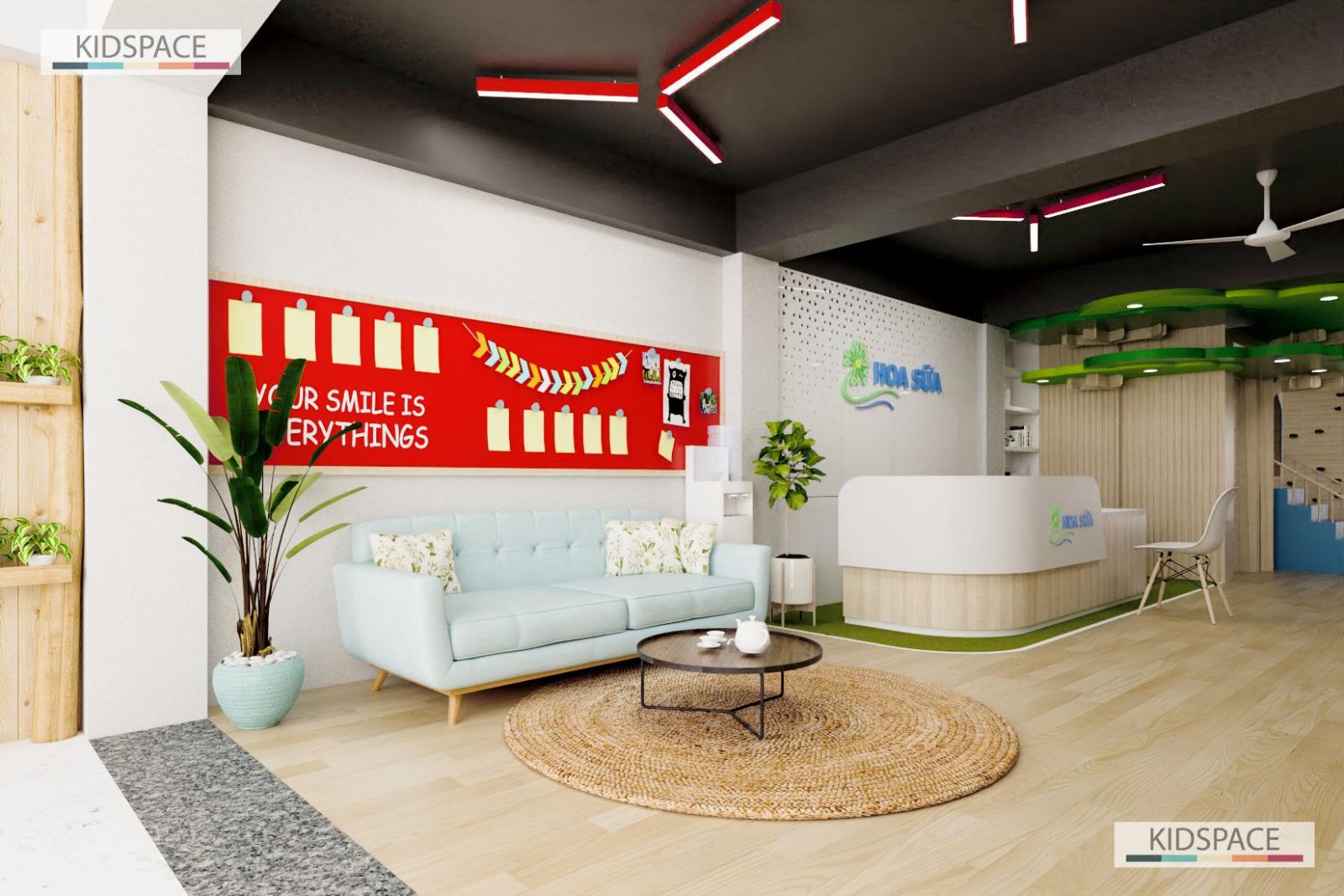 Thiết kế nội thất trường mầm non Hoa Sữa