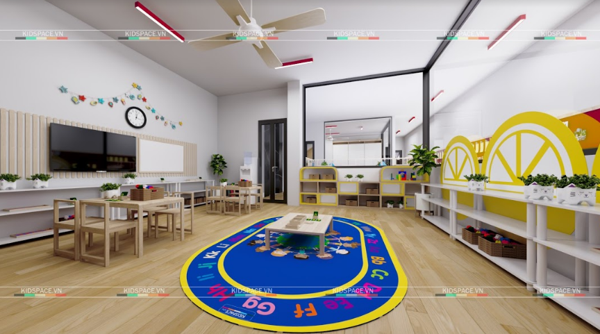5 gợi ý thiết kế nội thất mầm non khu vực phòng học cực kỳ dễ thương