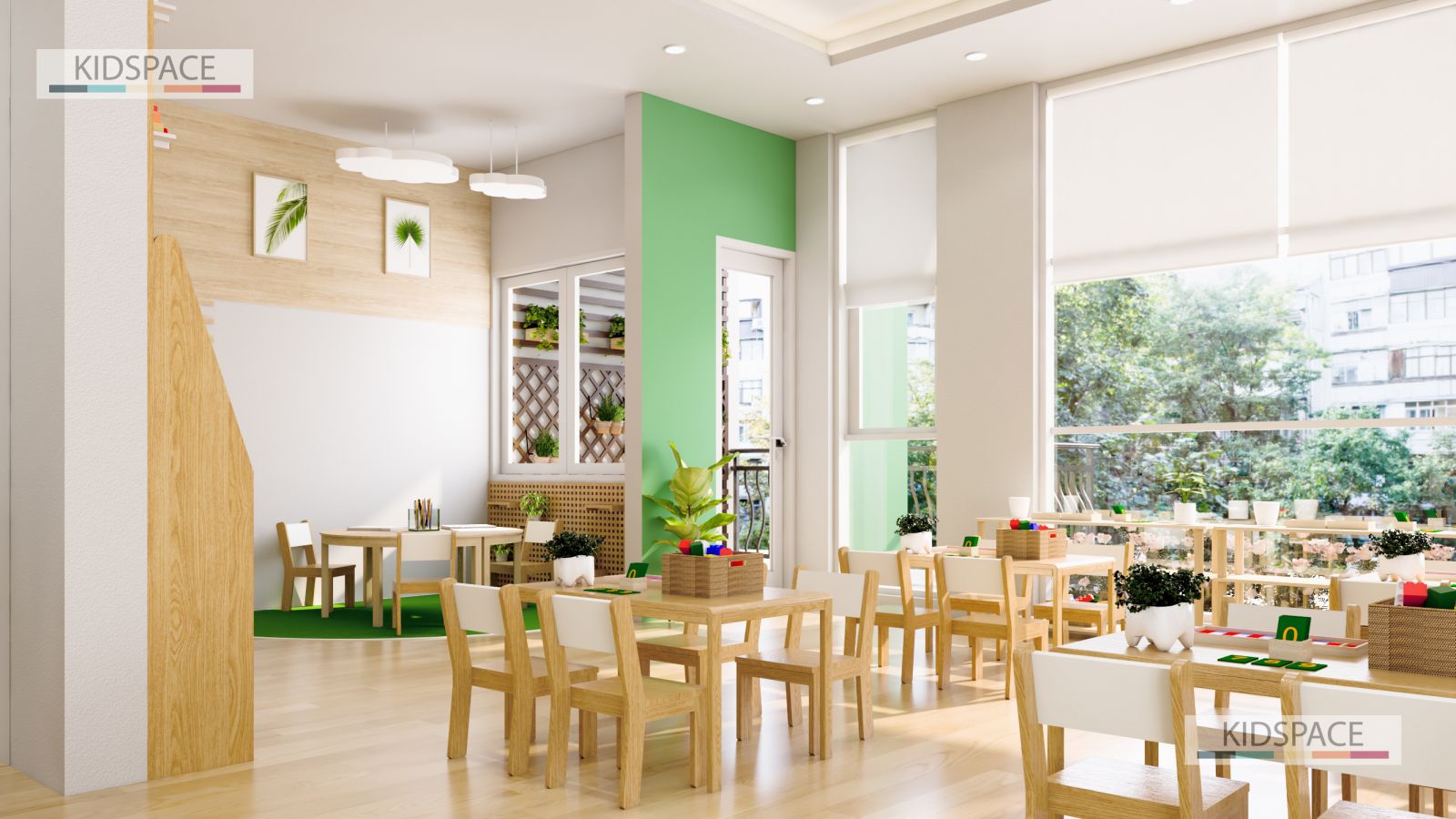 5 gợi ý thiết kế nội thất mầm non khu vực phòng học cực kỳ dễ thương