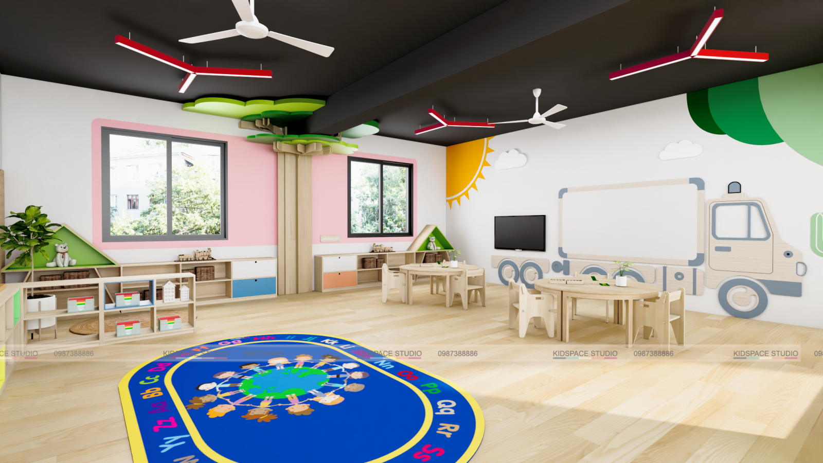 5 phong cách thiết kế nội thất trường mầm non không thể bỏ qua
