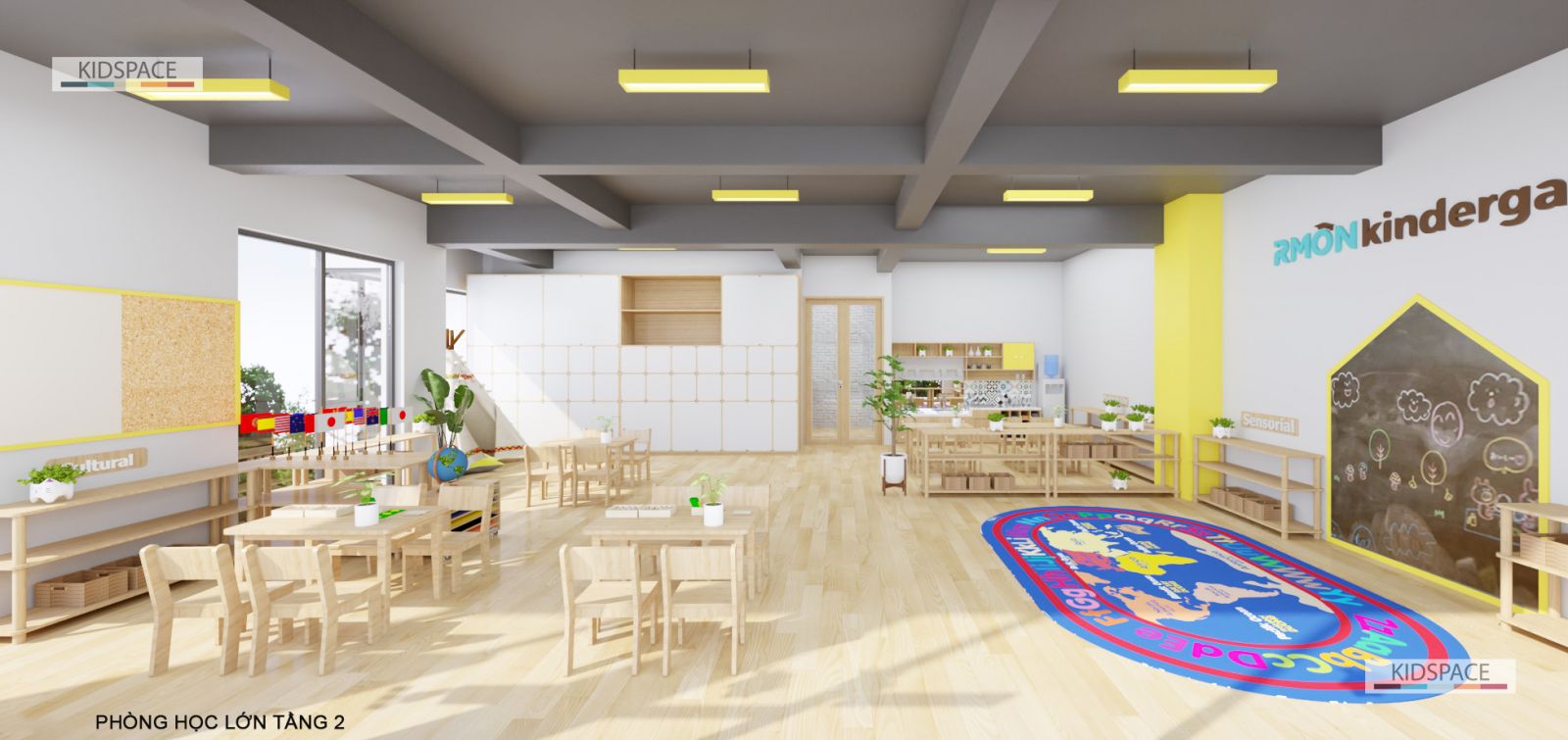 Thiết kế không gian cho trẻ mầm non đẹp nhất, phong cách hiện đại nhất