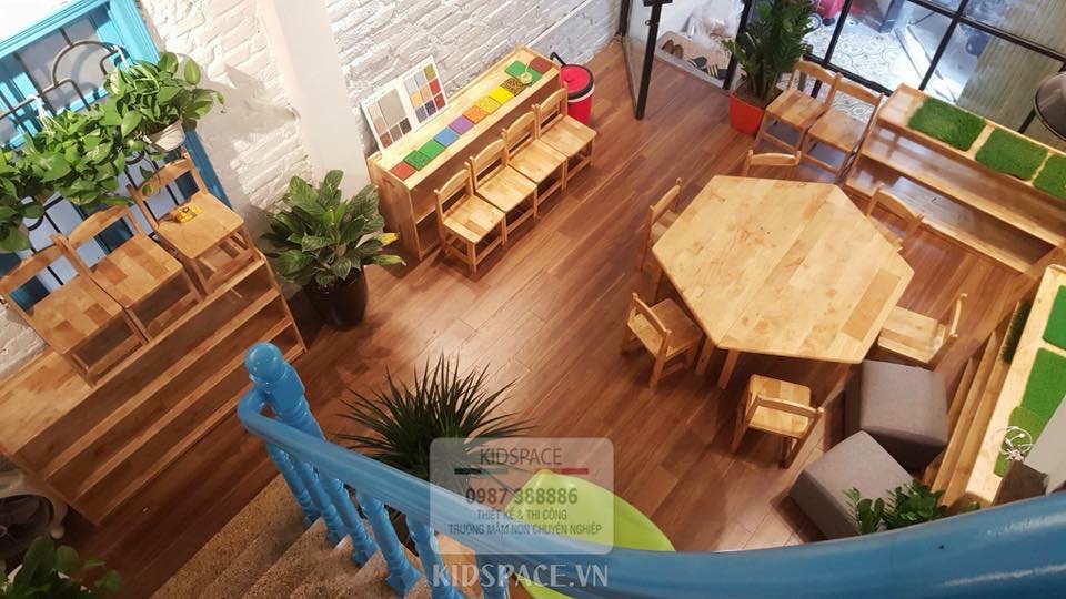 Đồ gỗ trường học mầm non đẹp