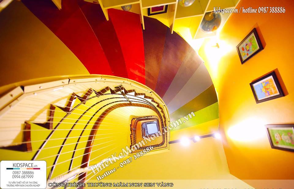 khu vực h&agrave;nh lang trường mầm non