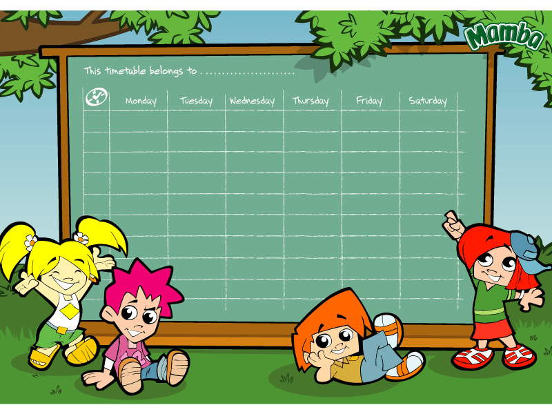 lịch học trường mầm non