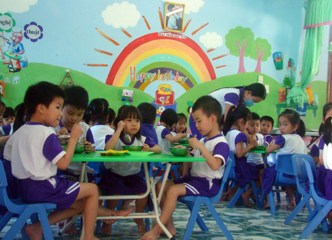 Ti&ecirc;u chuẩn bếp ăn một chiều trường học mầm non
