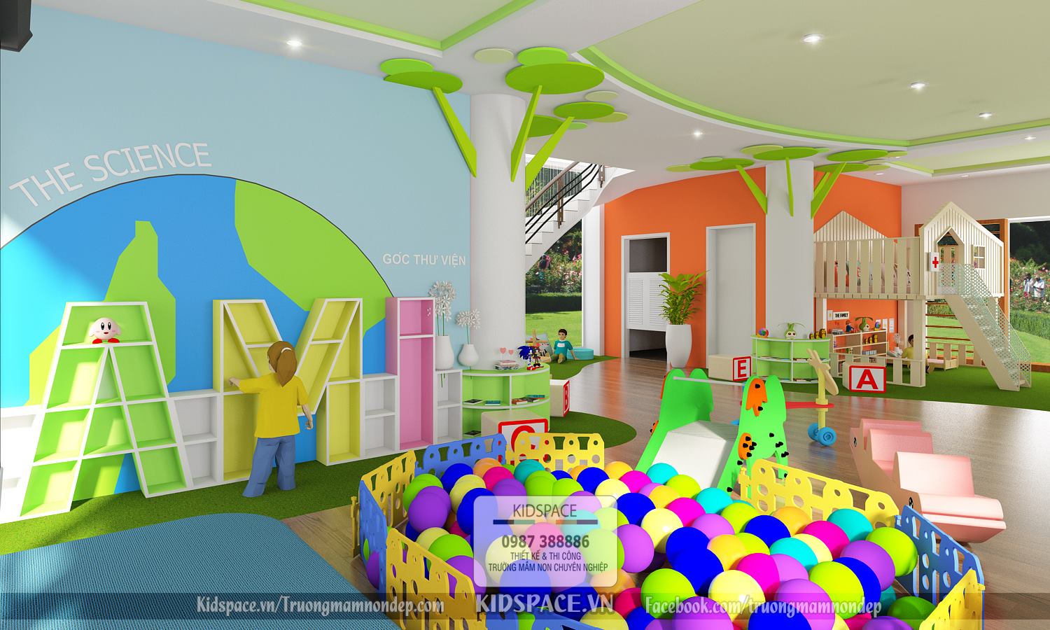 Mẫu thiết kế học viện mầm non EMI