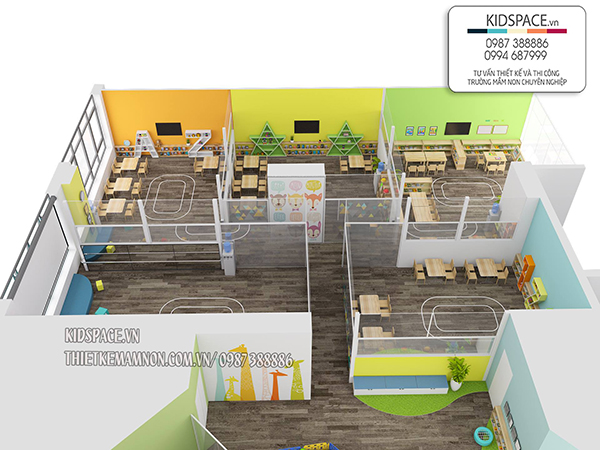 5 &yacute; tưởng thiết kế nội thất trường học mầm non