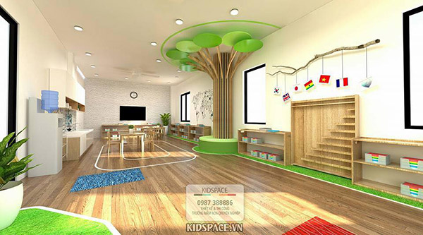 5 &yacute; tưởng thiết kế nội thất trường mầm non tư thục 1