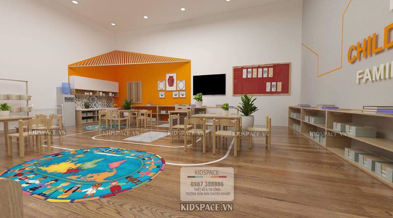 thiết kế nội thất mầm non