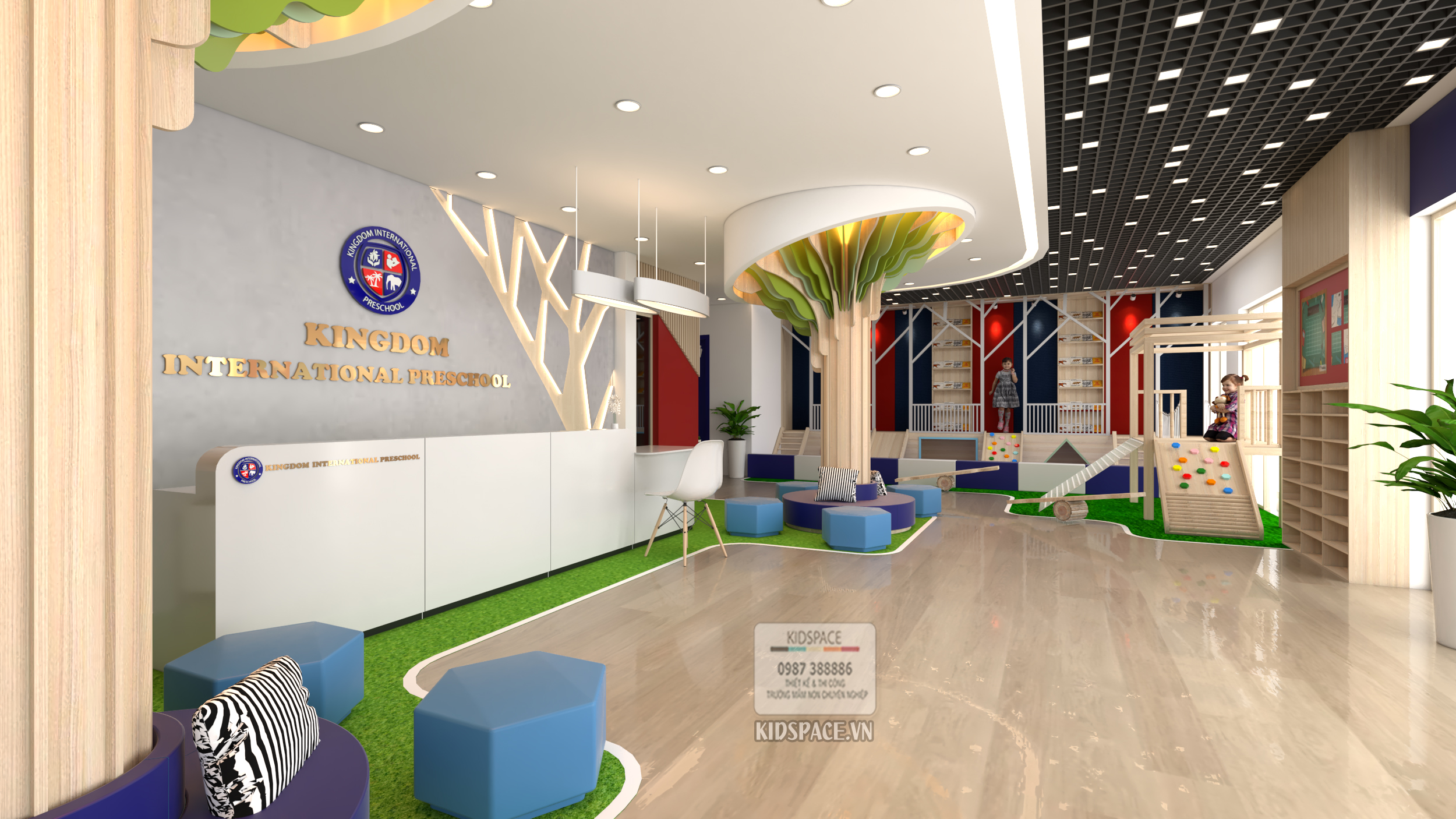 THIẾT KẾ TRƯỜNG MẦM NON ĐẸP HAPPY KINGDOM