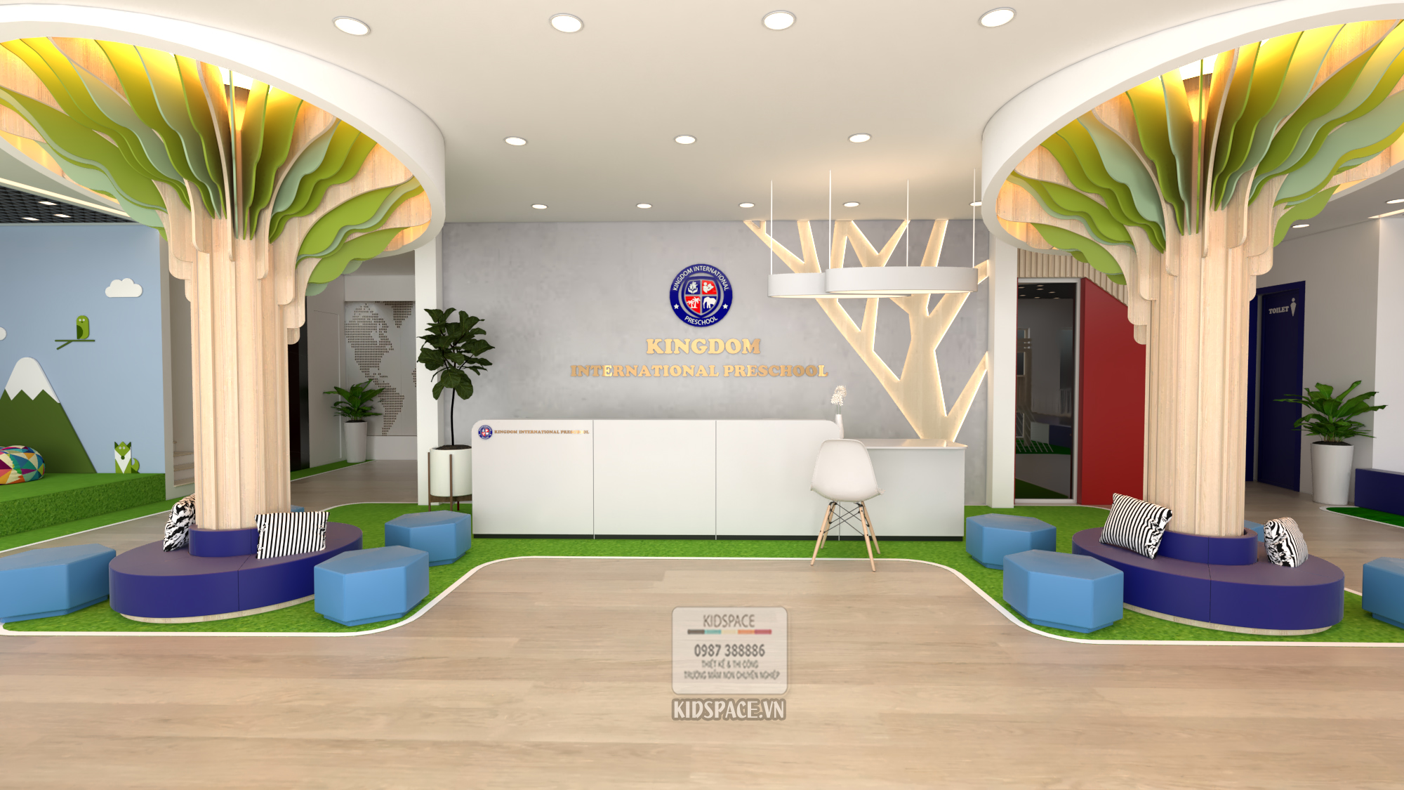 THIẾT KẾ TRƯỜNG MẦM NON ĐẸP HAPPY KINGDOM