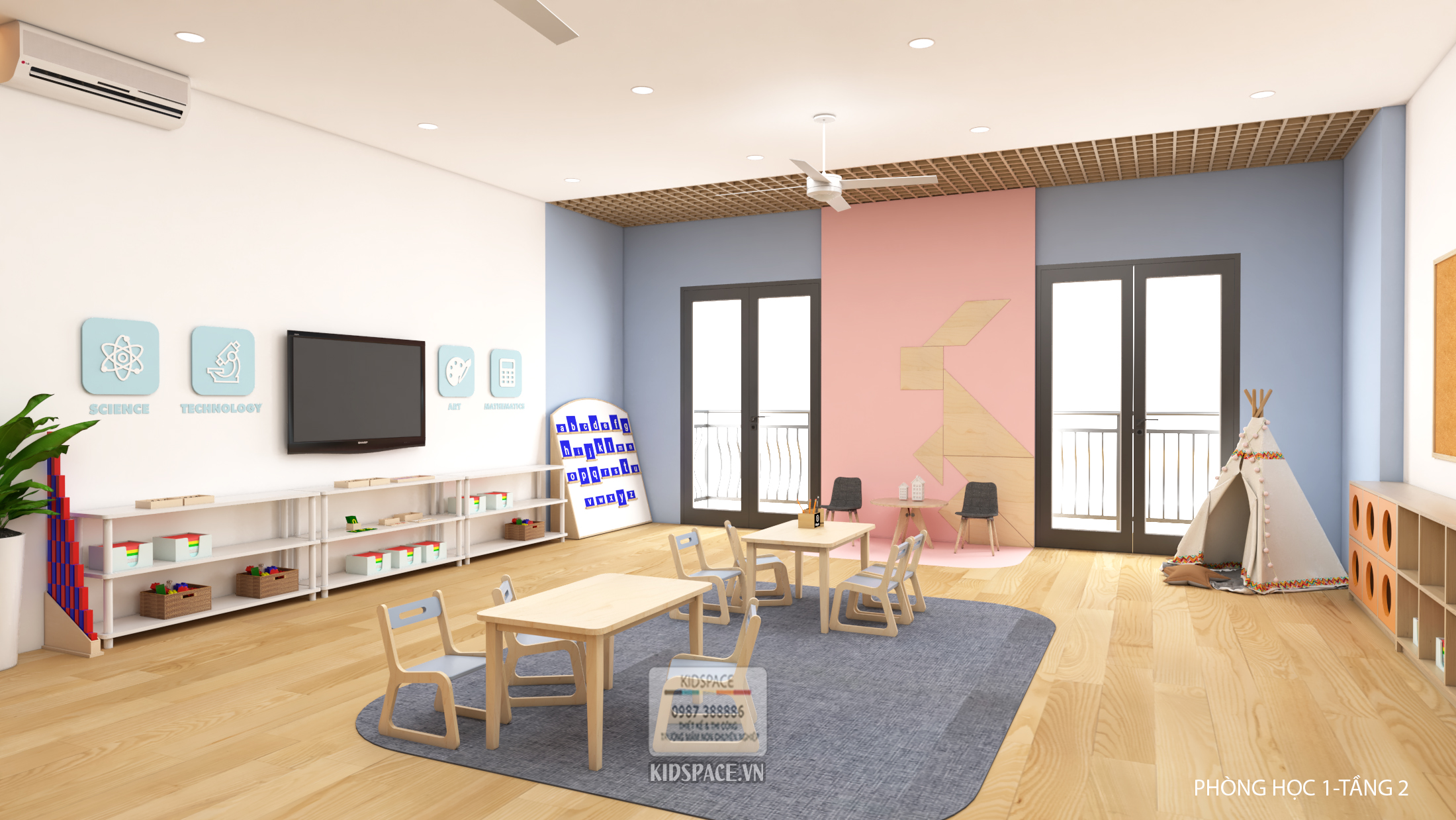 thiết kế mầm non đẹp HAPPY KINGDOM