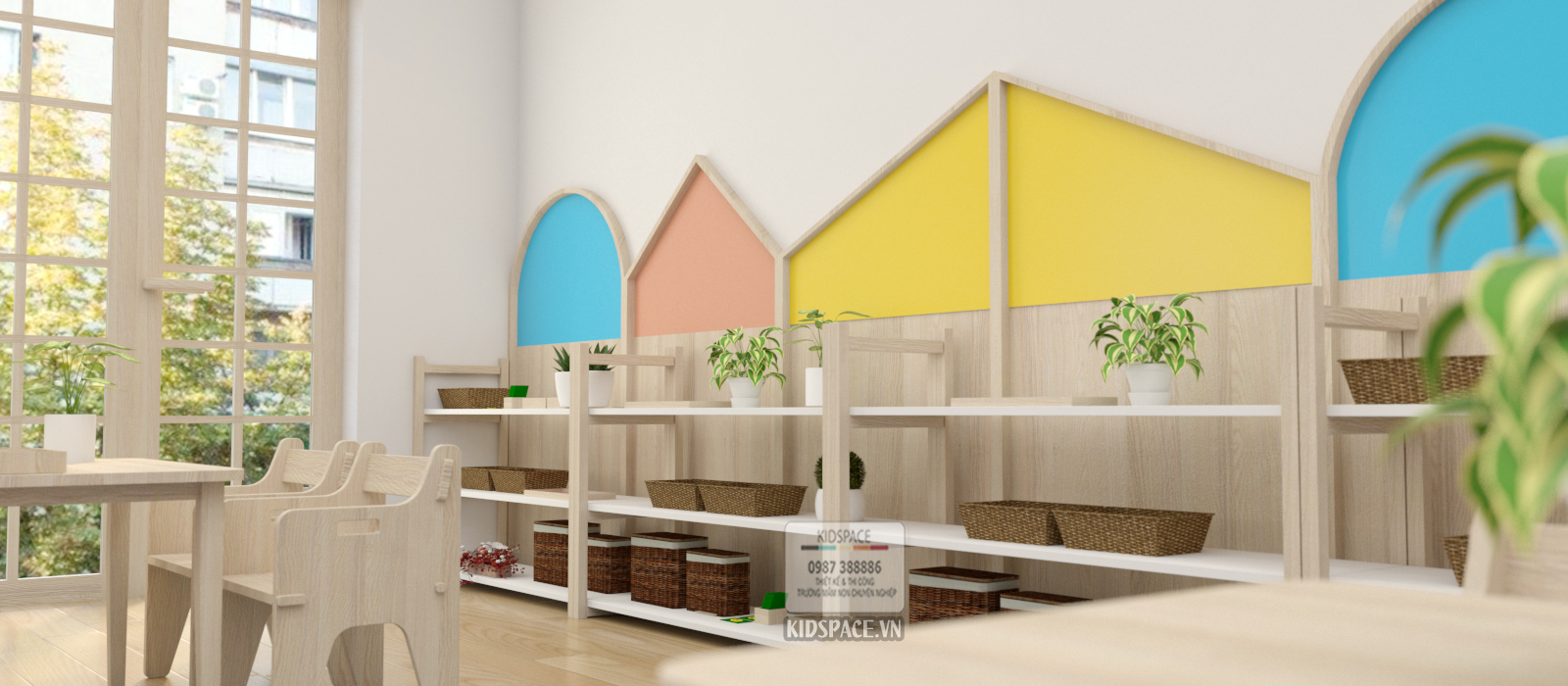 thiết kế mầm non đẹp HAPPY KINGDOM